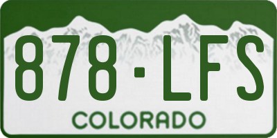 CO license plate 878LFS