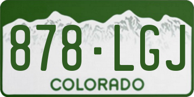 CO license plate 878LGJ