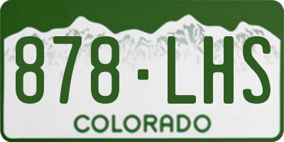 CO license plate 878LHS