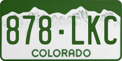 CO license plate 878LKC