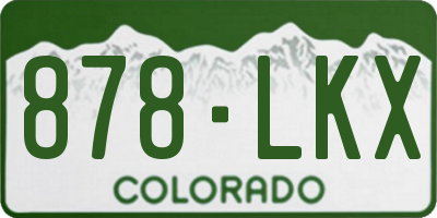 CO license plate 878LKX
