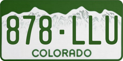 CO license plate 878LLU