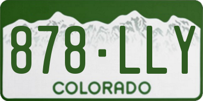 CO license plate 878LLY