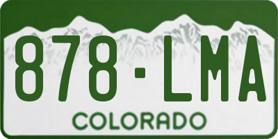 CO license plate 878LMA