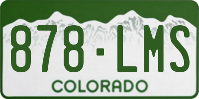 CO license plate 878LMS