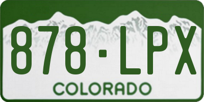 CO license plate 878LPX