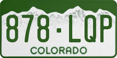 CO license plate 878LQP