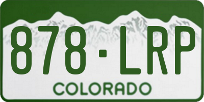 CO license plate 878LRP