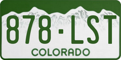 CO license plate 878LST