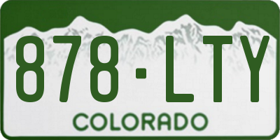 CO license plate 878LTY