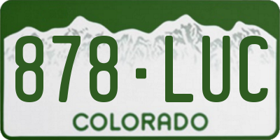 CO license plate 878LUC