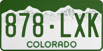CO license plate 878LXK