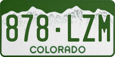 CO license plate 878LZM