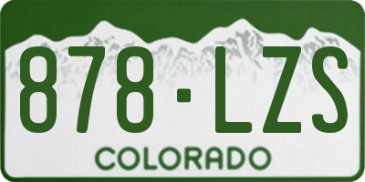 CO license plate 878LZS
