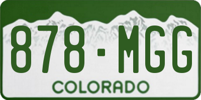 CO license plate 878MGG