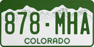 CO license plate 878MHA