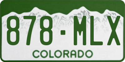 CO license plate 878MLX