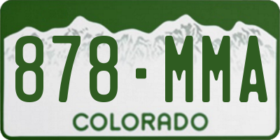 CO license plate 878MMA