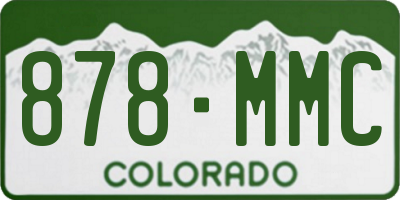 CO license plate 878MMC