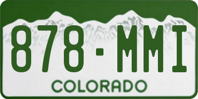 CO license plate 878MMI