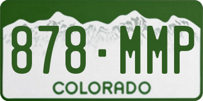 CO license plate 878MMP