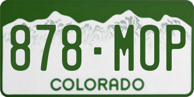 CO license plate 878MOP