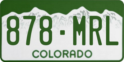 CO license plate 878MRL