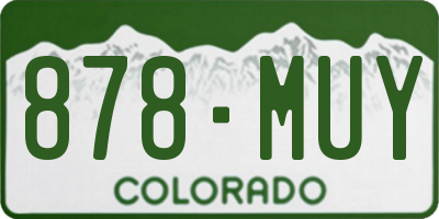 CO license plate 878MUY