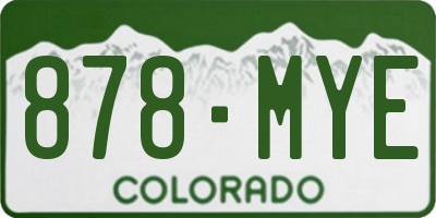 CO license plate 878MYE