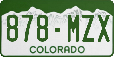 CO license plate 878MZX