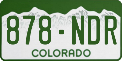 CO license plate 878NDR