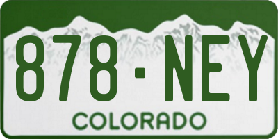 CO license plate 878NEY