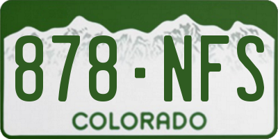 CO license plate 878NFS