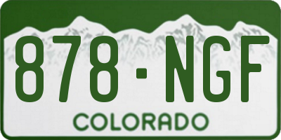 CO license plate 878NGF