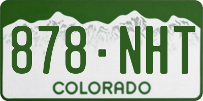 CO license plate 878NHT