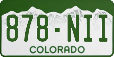 CO license plate 878NII