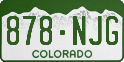 CO license plate 878NJG