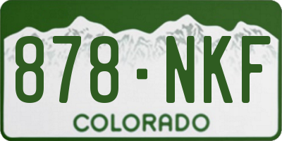 CO license plate 878NKF