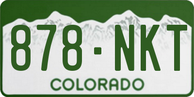CO license plate 878NKT