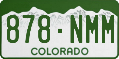 CO license plate 878NMM