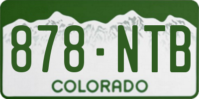 CO license plate 878NTB