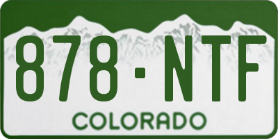 CO license plate 878NTF