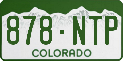 CO license plate 878NTP