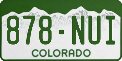 CO license plate 878NUI