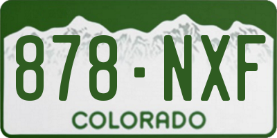 CO license plate 878NXF