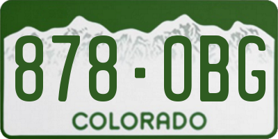 CO license plate 878OBG