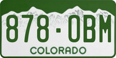CO license plate 878OBM