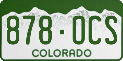 CO license plate 878OCS
