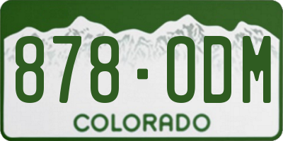 CO license plate 878ODM