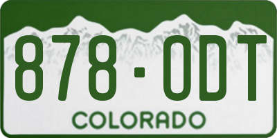CO license plate 878ODT